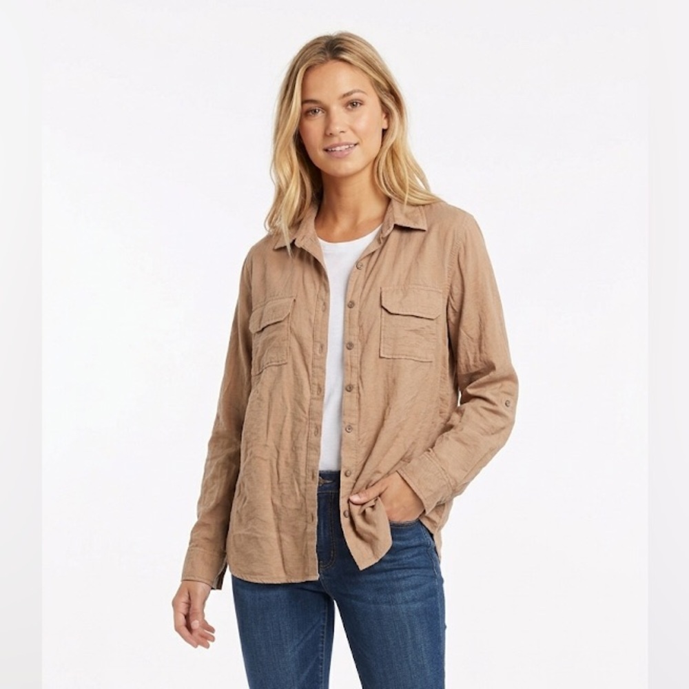 PERCH Tan Button-Up Shirt size 2X